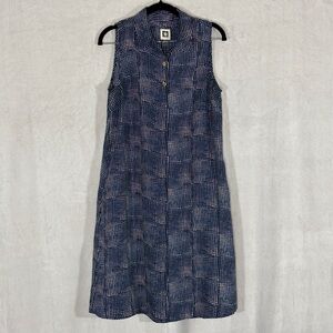 Anne Klein - Navy/White - Sleeveless Shift Dress - 6